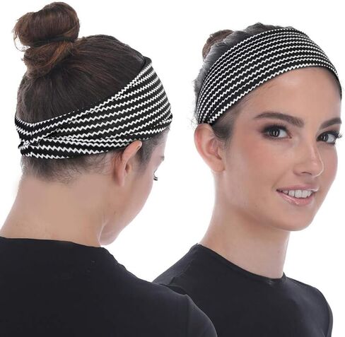 Headbands for Women Trendy Hair Bands for Women’s Hair Non Slip Cute Women Floral Headband Stretchy Sweat Bands Headbands for Yoga Workout Every Day Basic Girl’s Fashion Hair Accessories for Women in Saudi Arabia