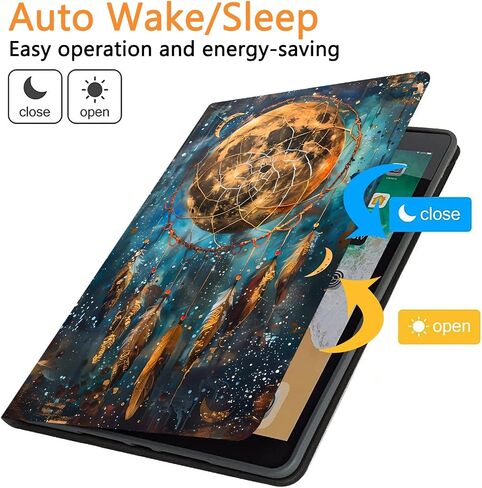 Case for Samsung Galaxy Tab S6 Lite 10.4 Inch 2022/2020, Slim Multi-Angle Smart Stand Cover with Automatic Sleep/Wake Function for Samsung S6 Lite SM-P610/P613/P615/P619, Moon Dream Catcher in Saudi Arabia