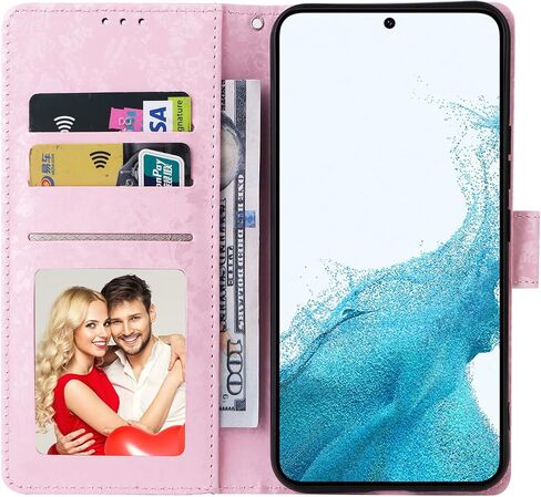 حافظة هاتف Asuwish لهاتف Samsung Galaxy A54 5G، غطاء فليب خلوي مع واقي شاشة من الزجاج المقسى، حامل بطاقة زهرة، حبل حامل A545G A 54 54A 4G G5 SM A546U للنساء والرجال وزهرة الورد in Kuwait