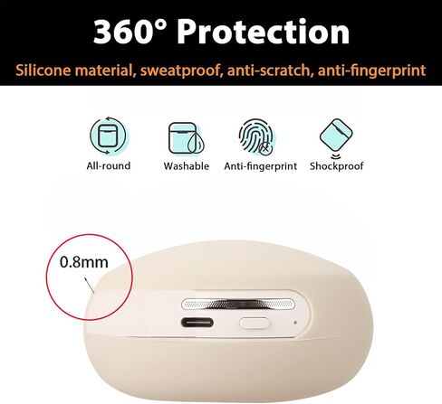 Adhiper Silicone Case Cover for Sonos Ace Headphones, Sweat Ear Pads Cover/Case Cover/Headphone Cover Accessories, Sweatproof & Easily Washable (Off White) in Saudi Arabia