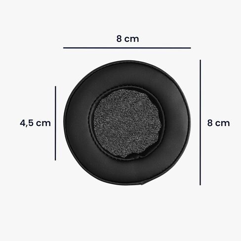 kwmobile Ear Pads Compatible with Beyerdynamic DT 240 PRO Earpads - 2X Replacement for Headphones - Black in Saudi Arabia