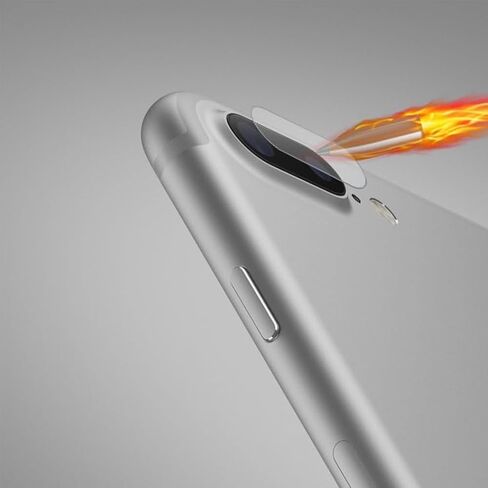 AKWOX (عبوة من 4 قطع) متوافقة مع واقي عدسة الكاميرا iPhone 7 Plus 8 Plus، رفيع للغاية 0.2 مم 9H واقي عدسة الكاميرا من الزجاج الصلب المقوى لهاتف iPhone 7 Plus، مع مضاد للخدش والغبار in Kuwait