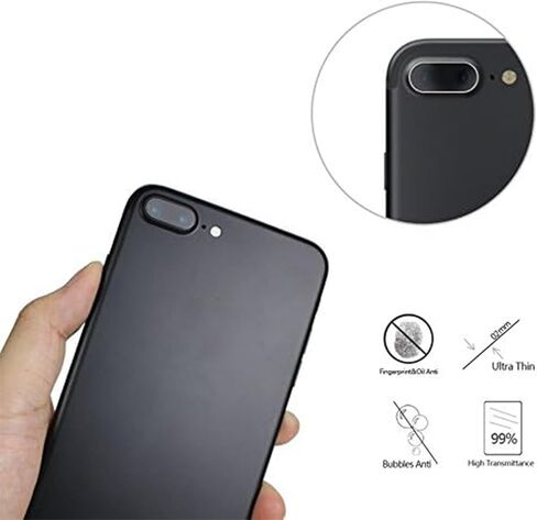 AKWOX (عبوة من 4 قطع) متوافقة مع واقي عدسة الكاميرا iPhone 7 Plus 8 Plus، رفيع للغاية 0.2 مم 9H واقي عدسة الكاميرا من الزجاج الصلب المقوى لهاتف iPhone 7 Plus، مع مضاد للخدش والغبار in Kuwait