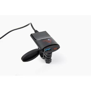 Motorcycle USB Charger12-Volt USB-A and USB-C Dual Charging Port for Handlebar. Waterproof 12v Power Accessories Outlet. Fast Charging 2.5-amp USB-C Outlet, Universal. Motorcycle USB Charger