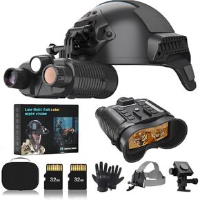 [2024 Upgrade] Night Vision Goggles Head Mounted,with Added White Fill Light Night Vision Binoculars 4K Video and 36MP Photo for Viewing 1312FT,8X Digital Zoom Long Rang Infrared Goggles Night