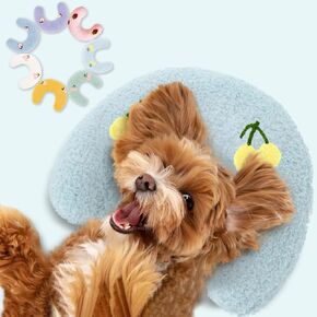 Dog Calming Pillow for Small Dogs, Pet Pillow for Little Dog and Indoor Cats, Half Donut Neck Pillow for My Little Dog/Cat to Sleep On, Animal Puppy Kitten Comfort Blanket Cuddle Buddy Product
