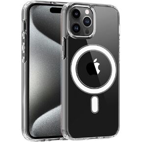 Magnetic for iPhone 16e Case, Compatible with Magsafe Wireless Charging, Anti-Yellow Shockproof and Military Drop Protection, Transparent Phone Cover for iPhone 16e-Clear