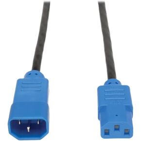 Tripp Lite Standard Computer Power Extension Cord 10A, 18AWG (IEC-320-C14 to IEC-320-C13 with Red Plugs) 4-ft.(P004-004-RD)
