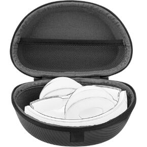 Hard Shell Travel Case Compatible with Beats Solo, Solo 2, Solo 3, Solo 4, Solo4 Durable EVA Earphone Storage with Internal Mesh Pocket, Shockproof and Water-Resistant - Black