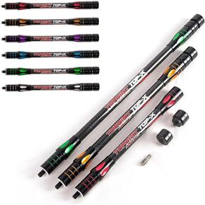 AMEYXGS Archery Balance Bar Balance Rod 10" 12" 15" Balance Side-Bar Carbon Stabilizer System Damping Rods Shock Absorber for Compound Recurve Bow
