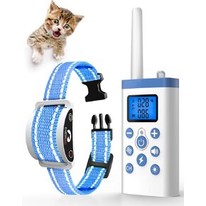 طوق تدريب القطط من PaiPaitek، طوق صدمات للقطط مع تدريب عن بعد لإيقاف مواء القطط، جهاز تحكم عن بعد/مضاد مواء تلقائي للقطط، آمن وفعال in Kuwait