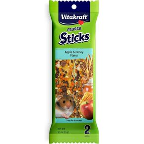 Vitakraft 3 Pack of Hamster Treat Crunch Sticks, 2 Sticks Each, Apple and Honey Flavor