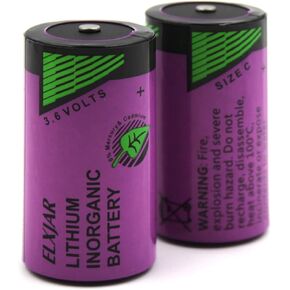 elxjar (2-Pack) 3.6V TL-5920 Replacement Lithium Battery for Tadiran iXtra Series C (TL-2200) - Class 9 Hazmat, TL-5920/S Non-Rechargeable Battery, (ER26500 / LS26500)