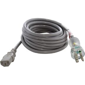 AC WORKS 10Amp 125Volt Medical/Hospital Garde Power Cord (15FT-10A)