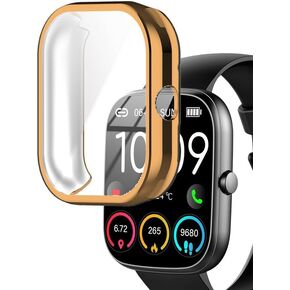 Watch Cases compatible with uaue T60 1.91" Smart Watch, TPU Case with Screen Protector, Protecting Watch Body & Screen (Black)