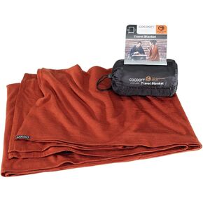 COCOON - Travel Merino Wool/Silk Blanket - Cozy, Soft, Warm, Lightweight, Temperature Regulation (Regular 70" x 55" - Graphite Grey)