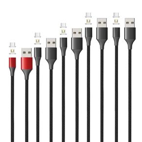 N. NETDOT Gen 10 Magnetic Charging Cable, Fast Charging, Compatible with USB-C and Micro-USB Phones, 10 Tips Included (5 Pack,1ft/3.3ft/5ft/6.6ft/6.6ft)