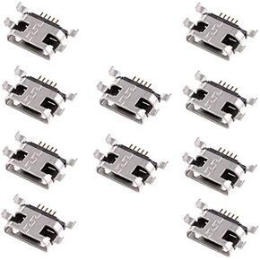 Oiyagai 10Pcs Phone Micro USB Type-B 5 Pin Female SMD Panel Mount Connectors