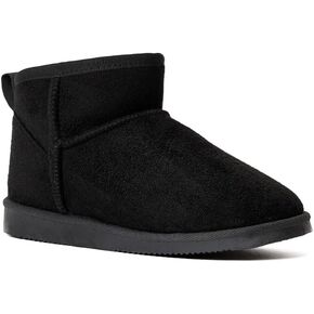 FabKids Girls Winter Mid Calf Snow Boots Warm Faux Fur Lined Non-Slip Shoes for Toddler Little Kid Big Kid