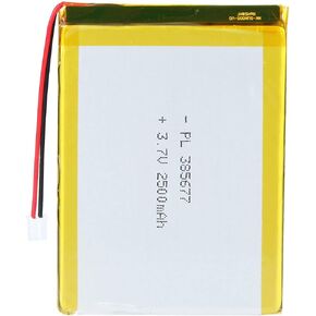 YDL 3.7V 2500mAh 385677 Lipo battery Rechargeable Lithium Polymer ion Battery Pack with JST Connector