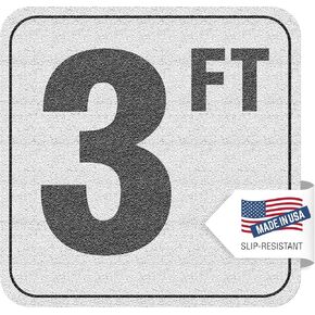 3 FT - Adhesive Swimming Pool Depth Marker Sticker - 6 In x 6 In with 4 Inch Lettering