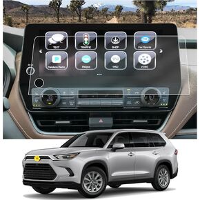CDEFG for 2024 Grand Highlander 12.3-Inch Screen Protector for 2024 Toyota Grand Highlander Hybrid Limited Platinum XLE Screen Protector Foils Navigation Radio Touch Screen Display Screen Protective Film 2024 Grand Highlander Accessories, 2PCS