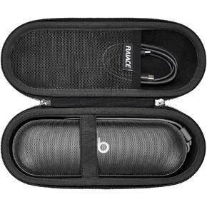 RAIACE Protective case Compatible with Beats Pill Speakers, with Extra mesh Pocket for Accessories, Multiple Colors for Life Travel(case only)-Black