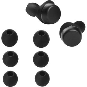kwmobile 6X Replacement Ear Tips Compatible with JBL Tour PRO+ - Silicone Tips for Earphones - Black