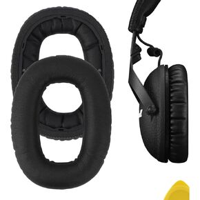 Geekria QuickFit Replacement Ear Pads for Marshall Monitor II ANC, Monitor 2 Headphones Ear Cushions, Headset Earpads, Ear Cups Cover Repair Parts (Black)