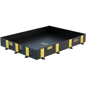 Justrite 28516 Rigid Lock Quick Berm, 6' Width x 8' Length x 12" Height, Small, Multi Color