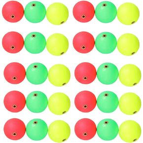 BESPORTBLE 30pcs Fishing Float Foams Fishing Tool Fishing Line Bobbers Foam Slip Bobbers Fish Bobber Strike Indicators Fly Fishing Bobber Float Bobbers Push Buttons Spherical Accessories