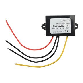 DC Buck Converter Module, 60V (20-72V) to 12V 10A 120W IP67 Waterproof Power Supply Module Voltage Regulator Module for Security Equipment