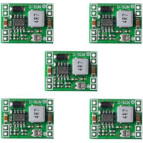 5 Pieces 1.5A Adjustable 5V Power Converter, Mini Voltage Buck Regulator DC 12V 24V 4.5-28V Reducer Transformer Board Step-Down Power Supply Stabilize