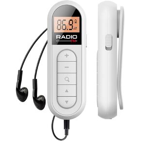 راديو UMUTOO FM Walkman، راديو ترانزستور الجيب المحمول القابل لإعادة الشحن بقدرة 300 مللي أمبير في الساعة مع أفضل استقبال، ضبط رقمي LCD مع إضاءة خلفية، صوت ستيريو، مشبك حزام للركض والمشي (أسود) in Kuwait