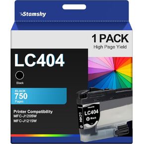 LC404 Ink Cartridges Replacement Compatible for Brother LC 404 LC-404 LC404BK to use with Brother MFC-J1205W MFC-J1215W (4-Pack, Black Cyan Magenta Yellow)