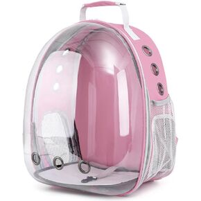 Pet Backpack Carrier with Harness Backpack for Cats, Small Dogs, Bunnies etc with Harness Included, Pet Carrier for Traveling, Walking, Hiking and Outdoor Activities (Grey)