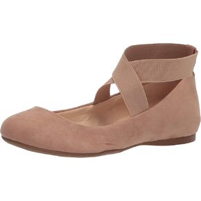 Jessica Simpson Women's Mandayss Ballet Flat, Bronze/Black, 12
