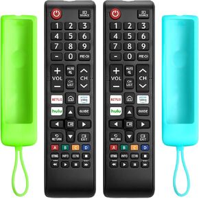 Universal Replacement Remote with Soft Case for Samsung-TV Remote, Compatible for Samsung Smart TV LCD LED HDTV 3D Smart TVs Models【Pack of 2】