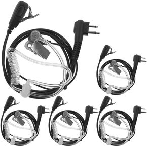 5pack Covert Acoustic Tube Earpiece 2 PIN for Motorola Radio