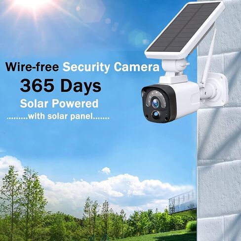 Camcamp 2.5K Solar Security Cameras Wireless Outdoor,Solar Home Security Camera System,Forever Power,2-Way Audio,100% Wire-Free,Night Vision,PIR Motion Detection,Cloud/SD Storage,IP66 Waterproof,2PCS in Kuwait
