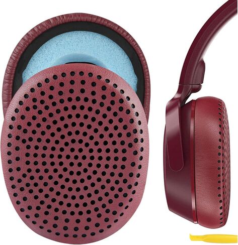 Geekria QuickFit Replacement Ear Pads for Skullcandy Riff Wireless Headphones Ear Cushions, Headset Earpads, Ear Cups Cover Repair Parts (Moab Red) in Saudi Arabia