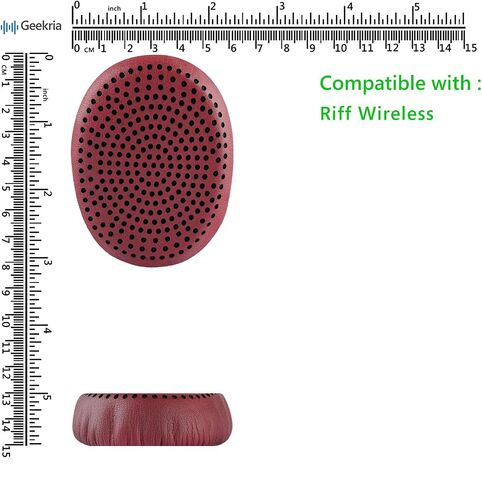 Geekria QuickFit Replacement Ear Pads for Skullcandy Riff Wireless Headphones Ear Cushions, Headset Earpads, Ear Cups Cover Repair Parts (Moab Red) in Saudi Arabia