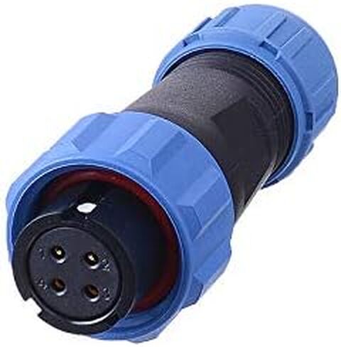 SP13 Aviation Connector M13 Female Plug + Circular Male Socket Φ13mm Outdoor Waterproof IP68 Plastic Connectors with Cap Panel Mount Gold Plated 4 Pin for Industrial Device Power Signal in Saudi Arabia