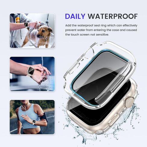 Goton Privacy Waterproof Case for Apple Watch 44mm Series 6/5/4/SE in Saudi Arabia
