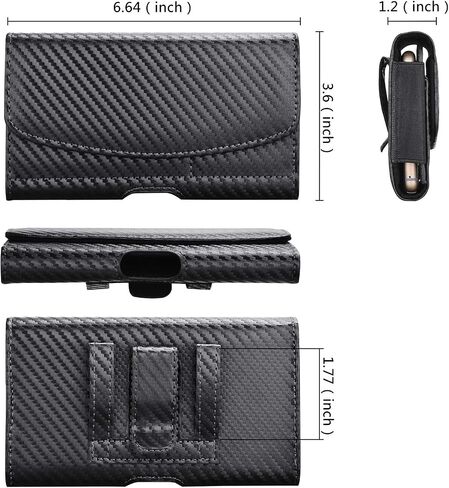 حافظة هاتف لهاتف Samsung Galaxy S24 S23 S22 S21 S20 Ultra S10 Note 20 Ultra A12 A32 A02S A71 A21 Moto G Stylus G Power G Pure Play LG Stylo 6 V60 PU حافظة جلدية بمشبك، أسود in Saudi Arabia