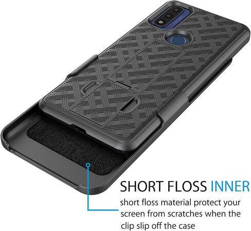 Tekcoo for Moto G Pure Case, for Motorola Moto G Pure 2021 Holster Clip, [Tstraw] Hard Shell [Built-in Kickstand] Secure Locking Belt Swivel Clip Defender Carrying Full Body Slim Case Cover Black in Saudi Arabia