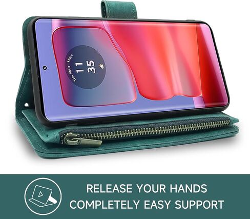 Compatible with Moto Edge 50 Pro 5G Wallet Case and Premium Vintage Leather Flip Credit Card Holder Stand Cell Phone Cover for Moto Edge 50 Pro 5G Men Women Brown in Kuwait