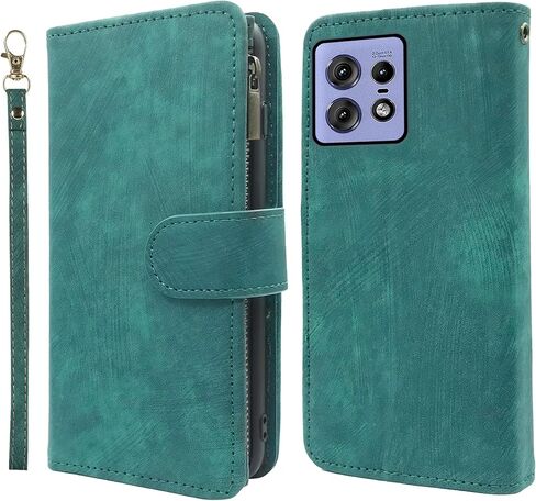 Compatible with Moto Edge 50 Pro 5G Wallet Case and Premium Vintage Leather Flip Credit Card Holder Stand Cell Phone Cover for Moto Edge 50 Pro 5G Men Women Brown in Kuwait