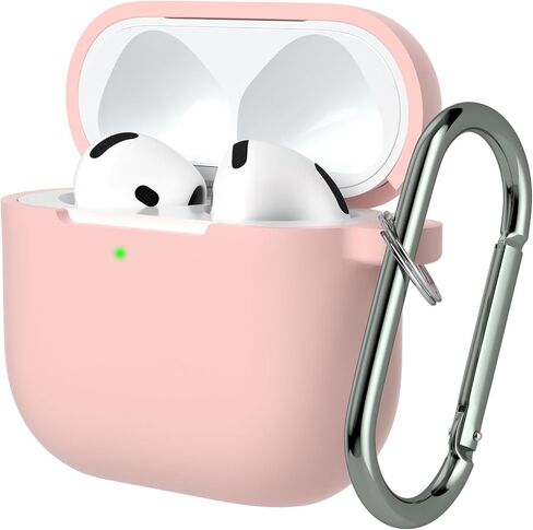AZF for AirPods 4th Generation Case,Compatible with AirPods 4th Gen (2024) (USB-C), Compatible with MagSafe, Military Grade Soft Silicone Drop Protection Case（with Keychain） (Black) in Saudi Arabia