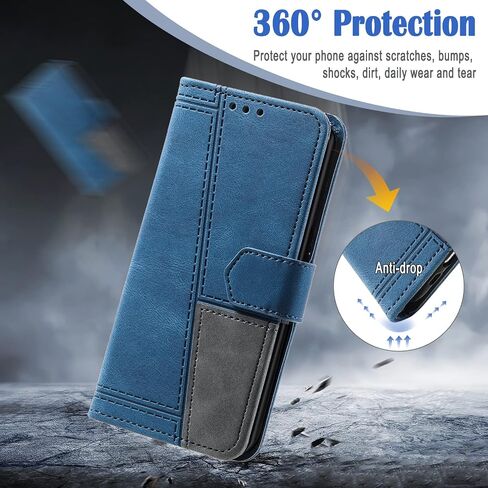 Case for Galaxy A11, Wallet Case for Samsung Galaxy A11, PU Leather Magnetic Cover with TPU Shockproof Interior Bumper, Blue in Saudi Arabia
